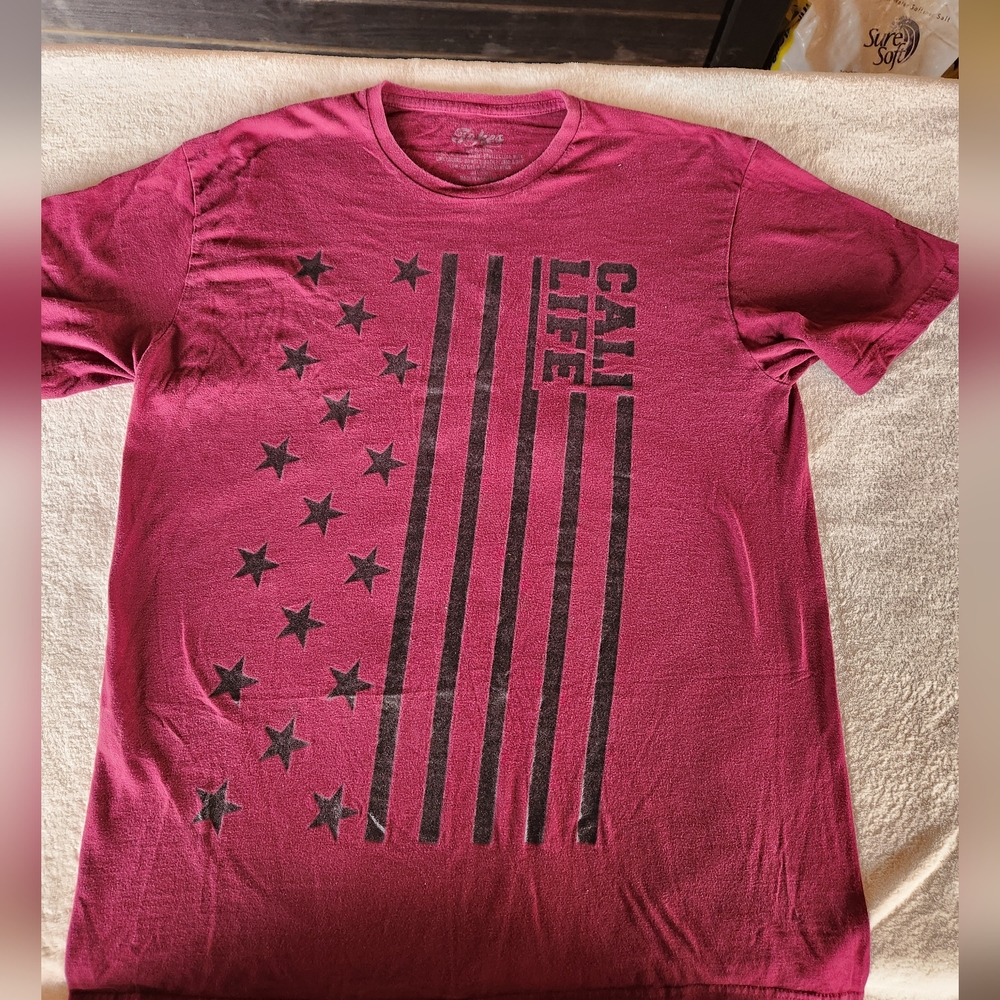 Vibrant Msroon  Short Sleeve Tee with Breathable Fabric